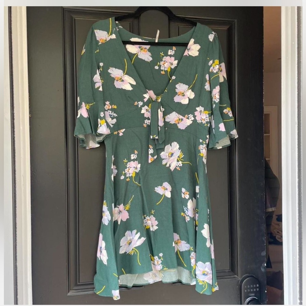 Free People Green Floral Dress